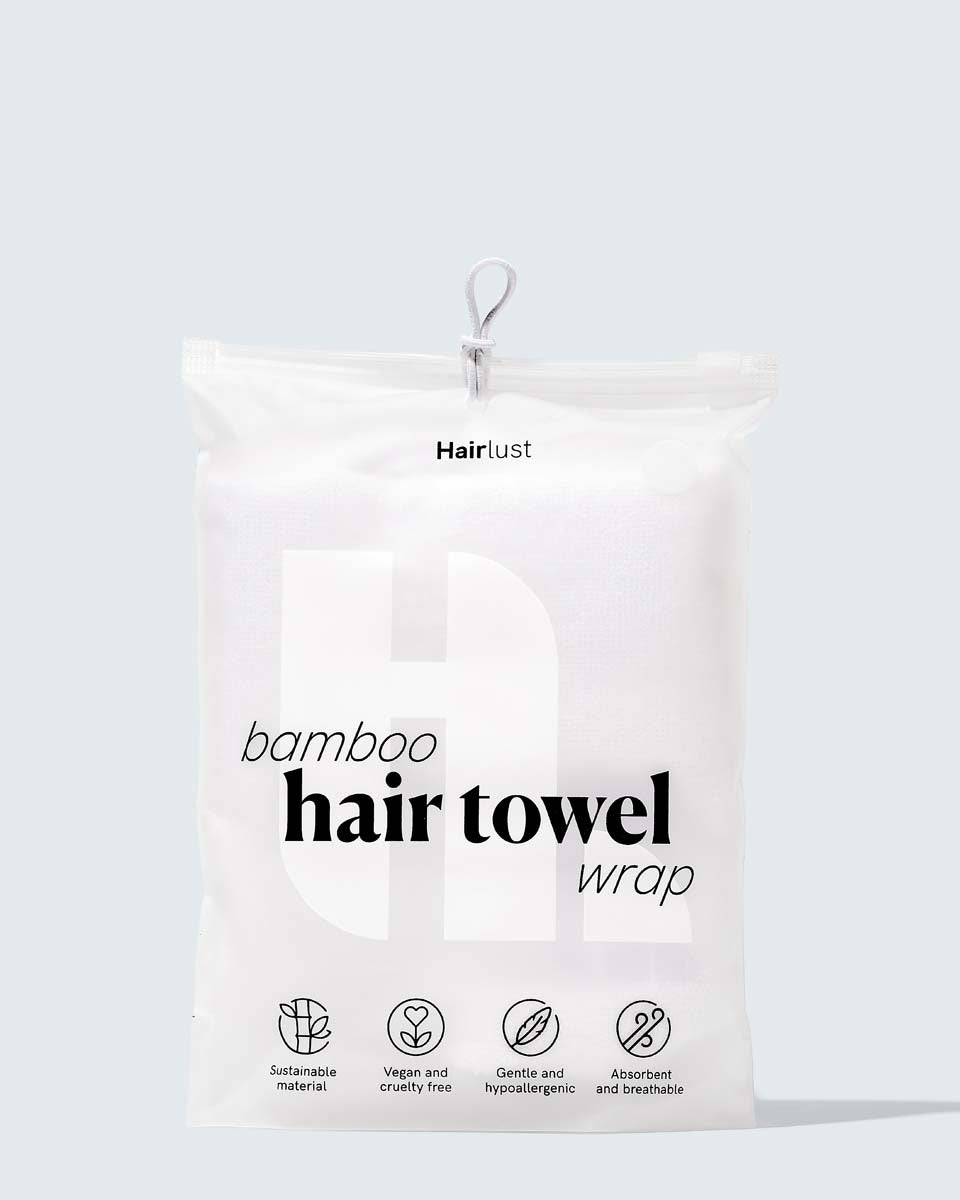 Bamboo Hair Towel Wrap Wit Droog je haar snel en op milde wijze